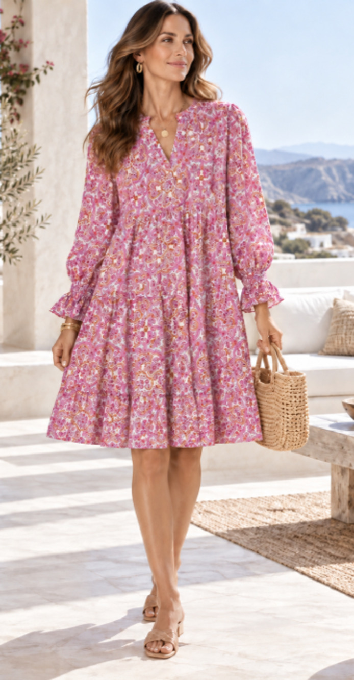 Tuckernuck Pomander Place Poplin swing Dress medium resort festival brunch